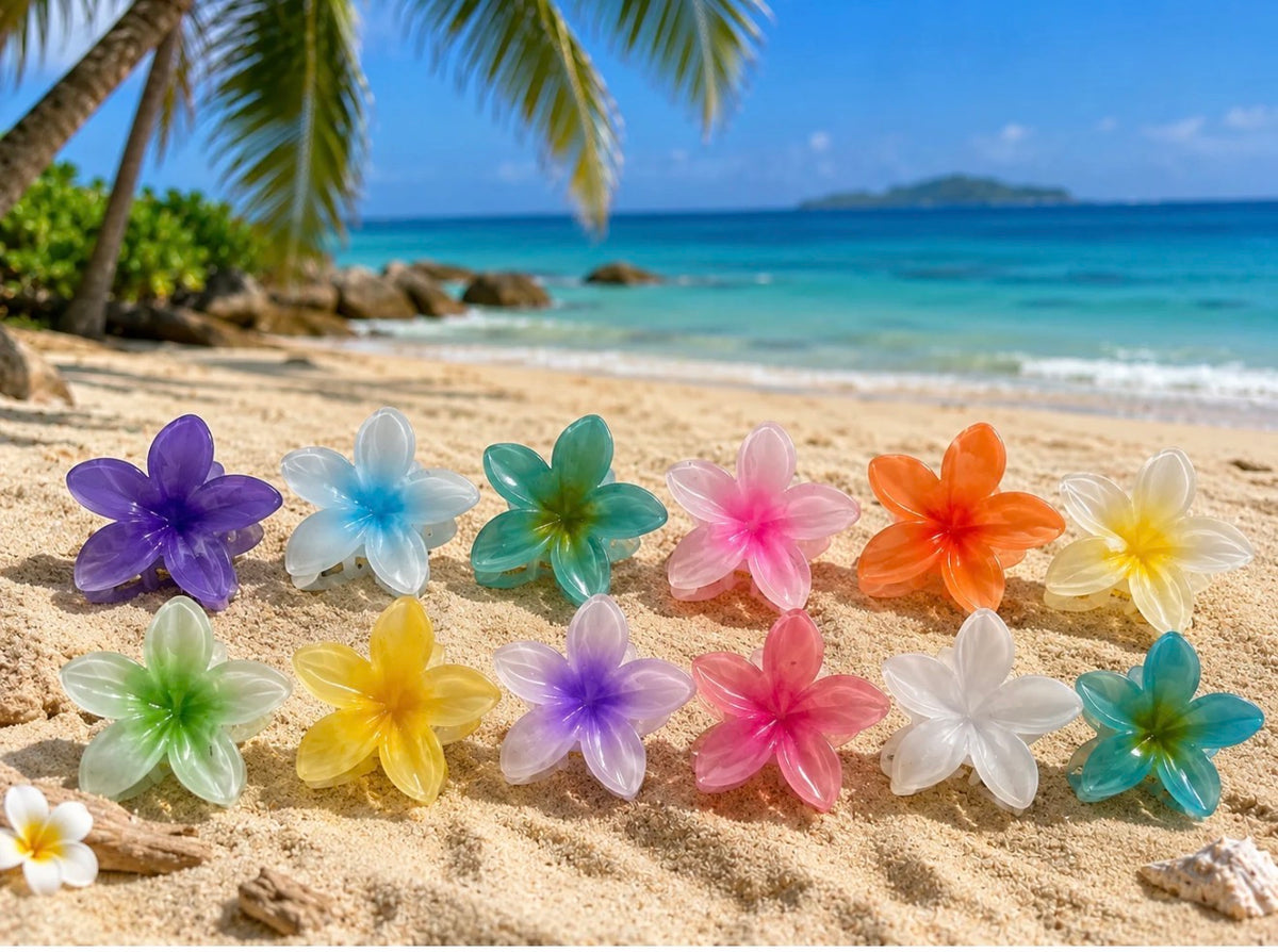 Pince à cheveux XXL Fleur de Monoï 🌺