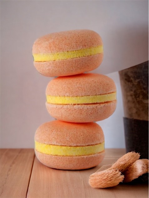 Macaron de bain Pêche