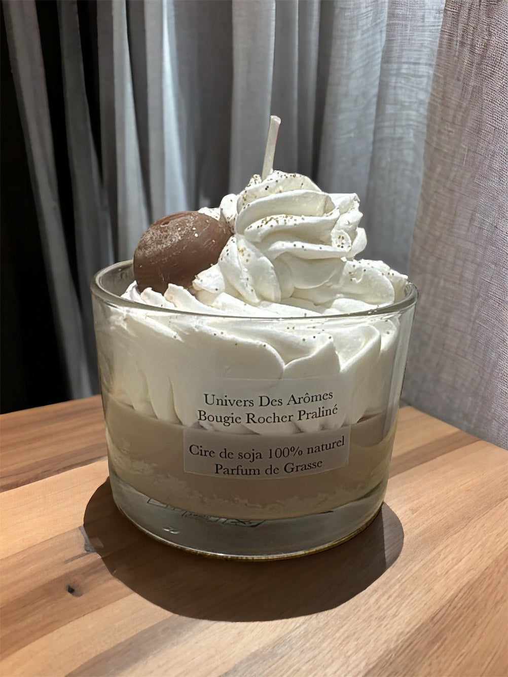 Bougie gourmande Rocher Praliné