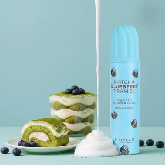 Mousse de Douche Matcha Blueberry Tiramisu